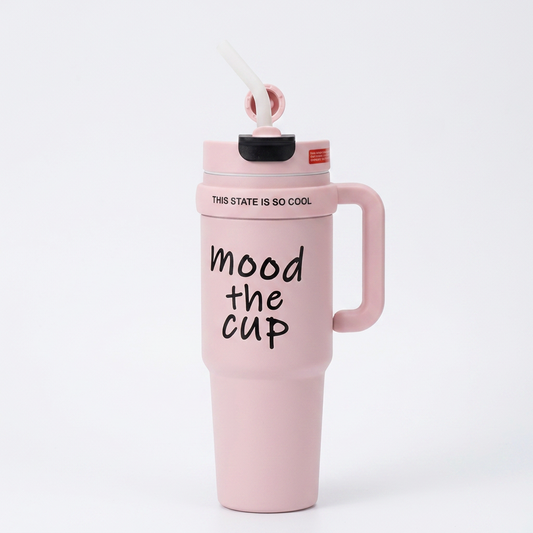Termo GTG-140 Acero Inoxidable con Asa y Pitillo Estilo Mood Cup para Llevar
