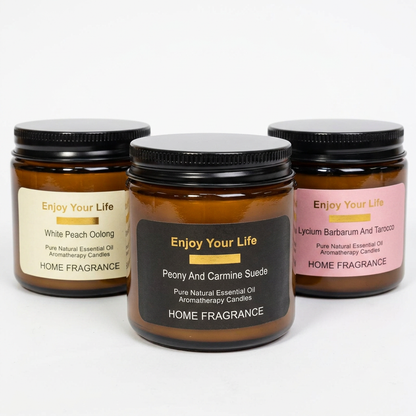 Vela Aromática en Frasco Café APH-020 Ambiente Cálido y Relajante para tu Hogar