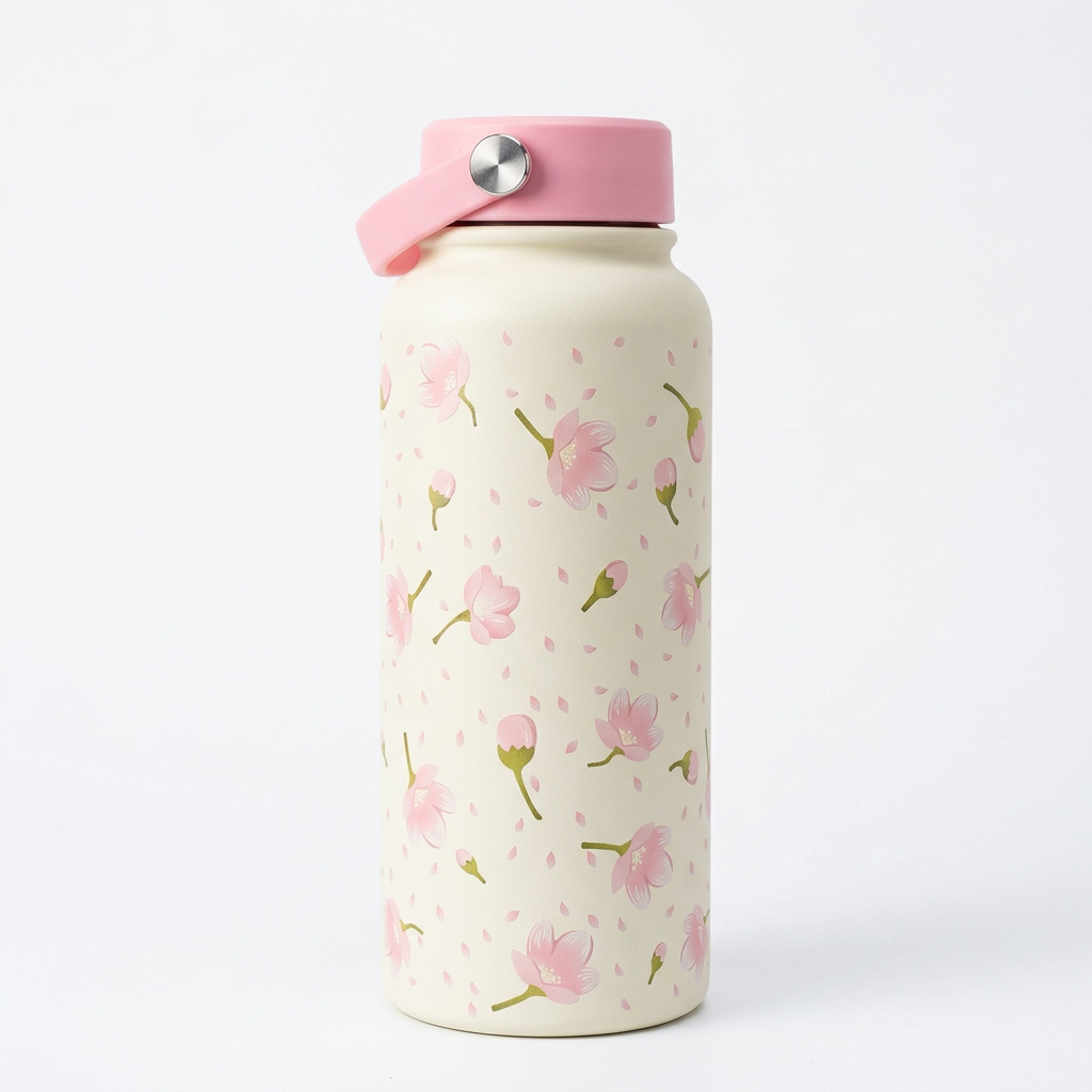 Termo Acero Inoxidable GTG-240 Elegancia Floral y Temperatura Perfecta