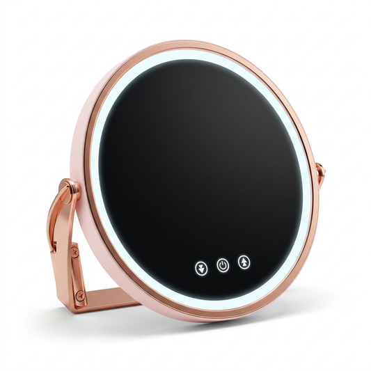 Espejo Circular LED Touch USB DEC-050 Iluminado, Elegante y Recargable