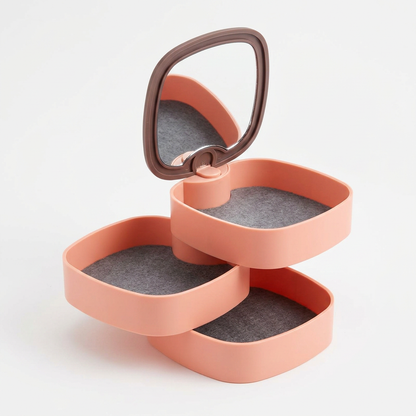 Organizador de Joyas con Espejo ORG-500  Elegante, Giratorio y Funcional
