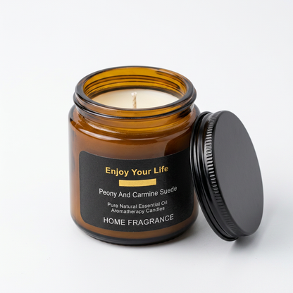 Vela Aromática en Frasco Café APH-020 Ambiente Cálido y Relajante para tu Hogar