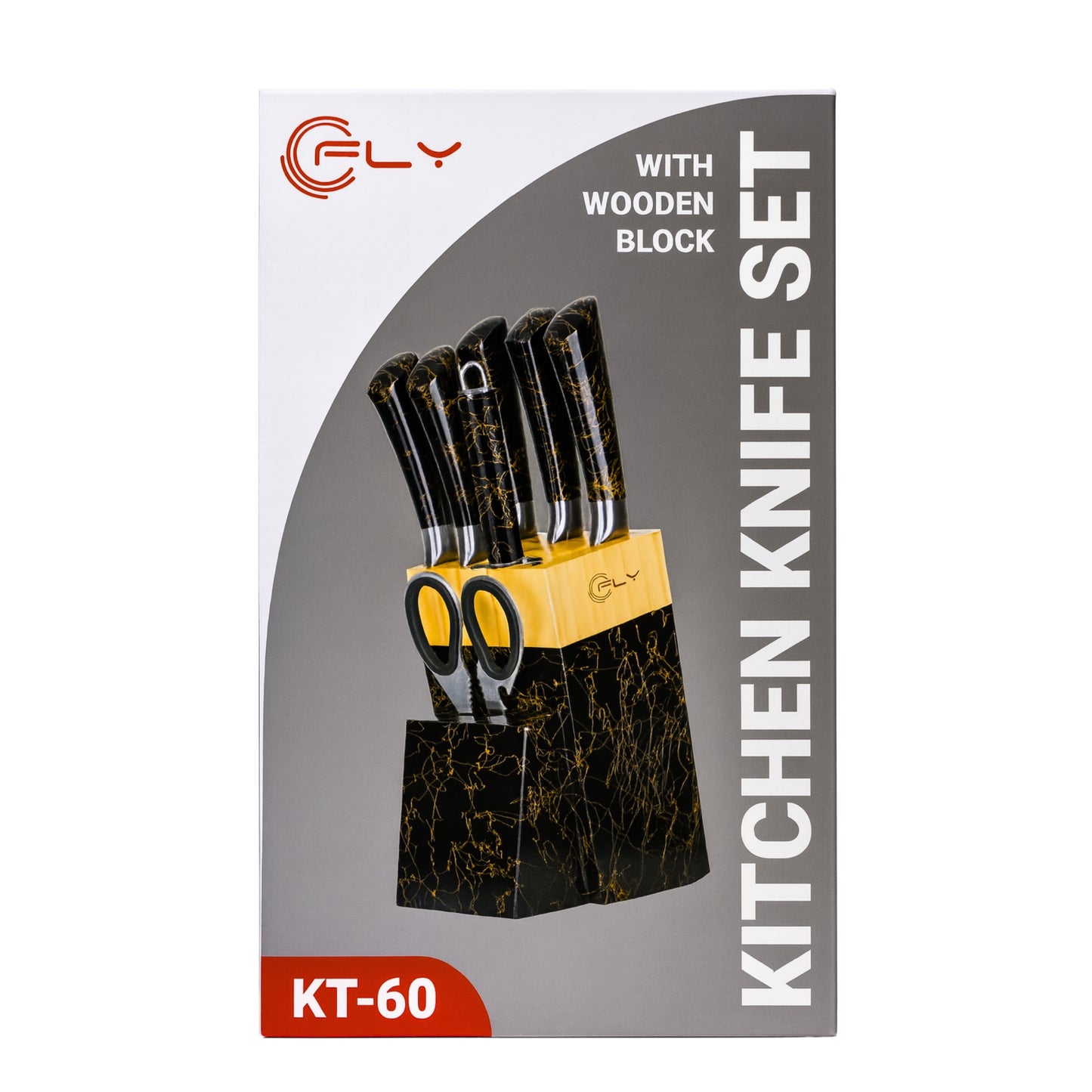 Set de Cuchillos KT-60 Premium con Soporte en Madera