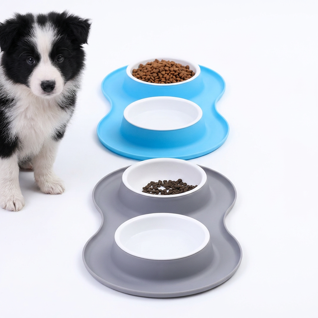 Comedero y Bebedero para Mascota ALA-050  Alimentación Práctica en un Solo Lugar