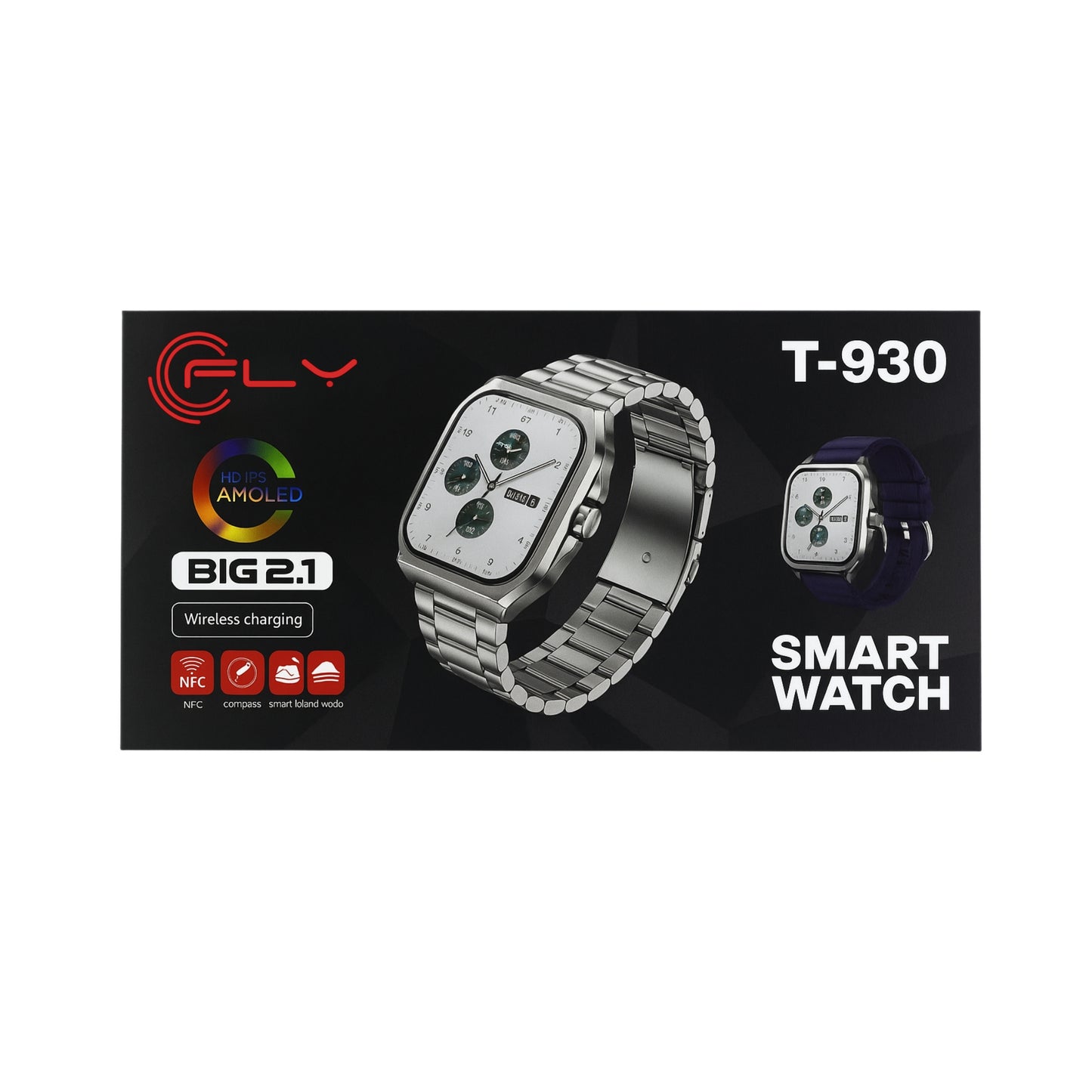 Smartwatch T-930 AMOLED de 1.3” con Carga Inalámbrica