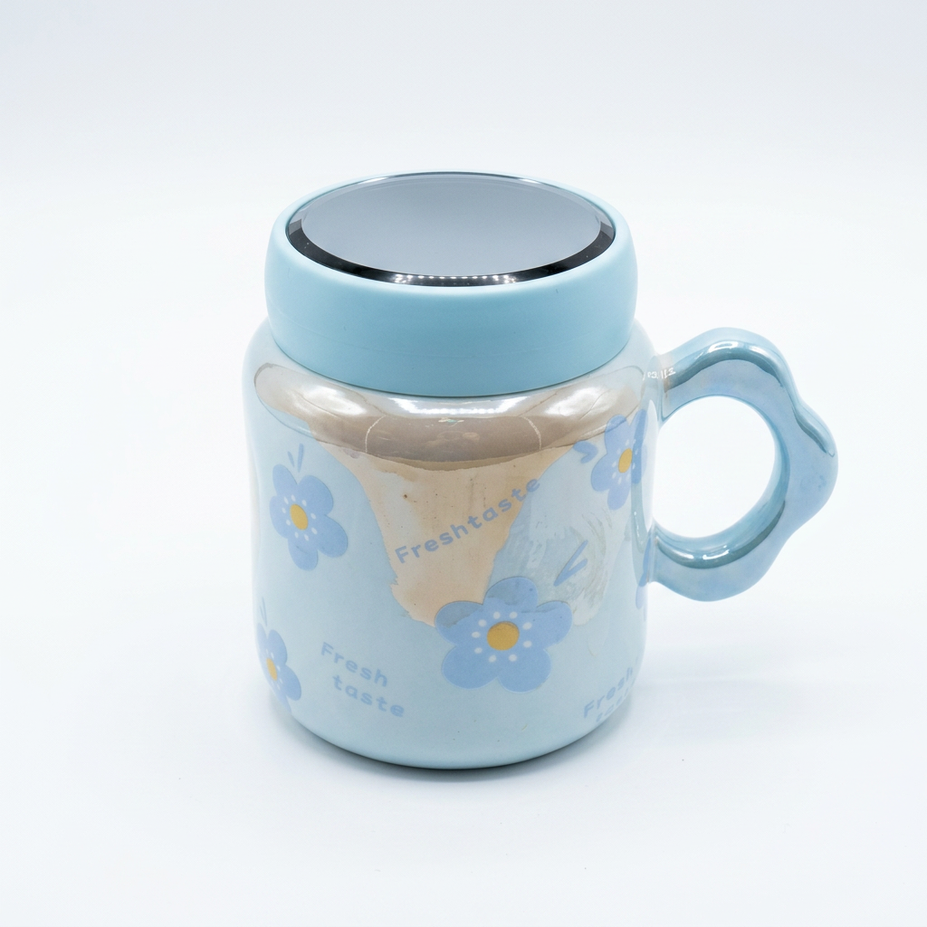 Taza Cerámica Diseño Flores CYL-1080  Dulce, Decorativa y Práctica