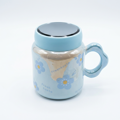 Taza Cerámica Diseño Flores CYL-1080  Dulce, Decorativa y Práctica