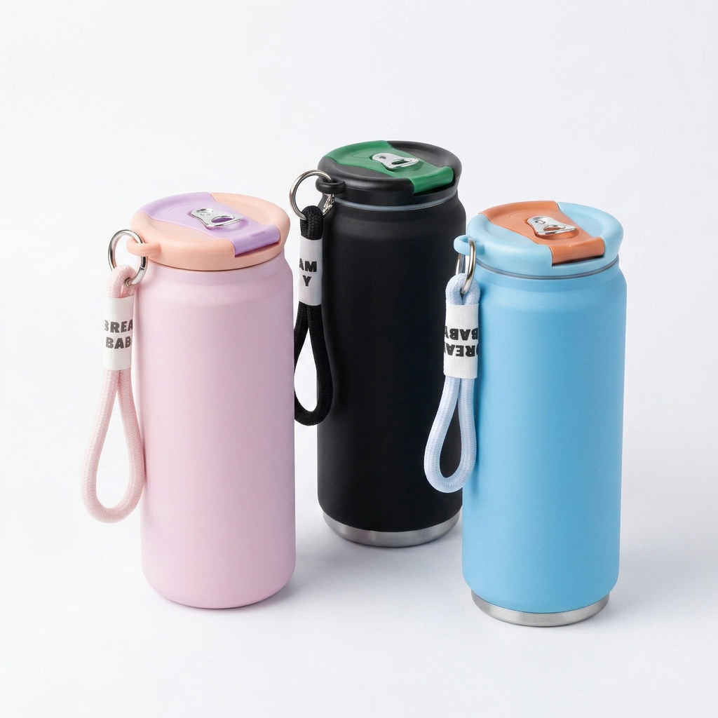 Termo Forma de Lata Colores GTG-450  Estilo Práctico para Bebidas en Movimiento