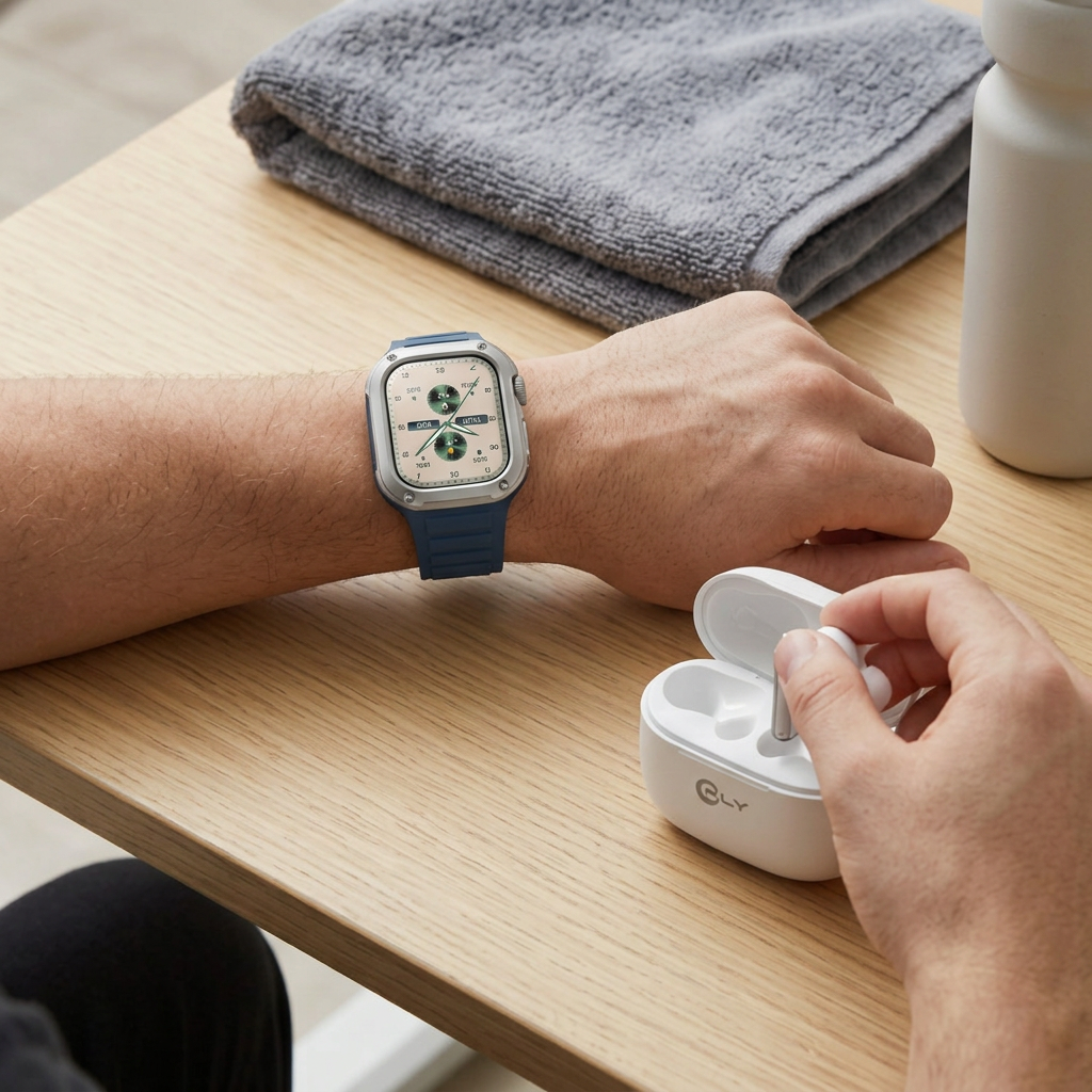 Smartwatch Reloj Inteligente Pantalla AMOLED + Audífono Inalámbrico Bluetooth
