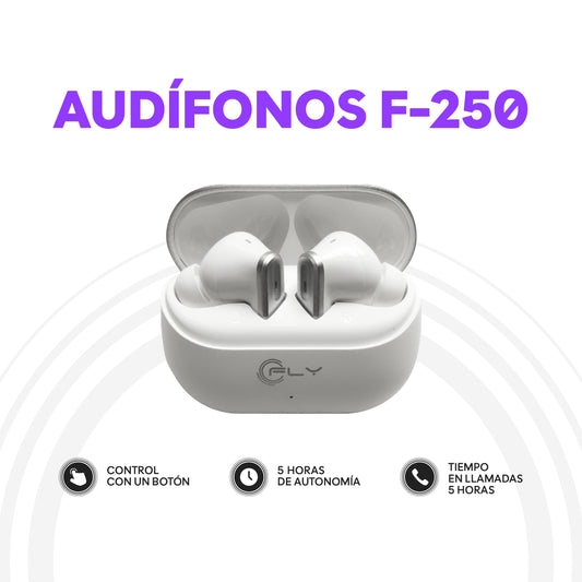 Audífonos Inalámbricos F-250 TWS – Sonido de Alta Fidelidad