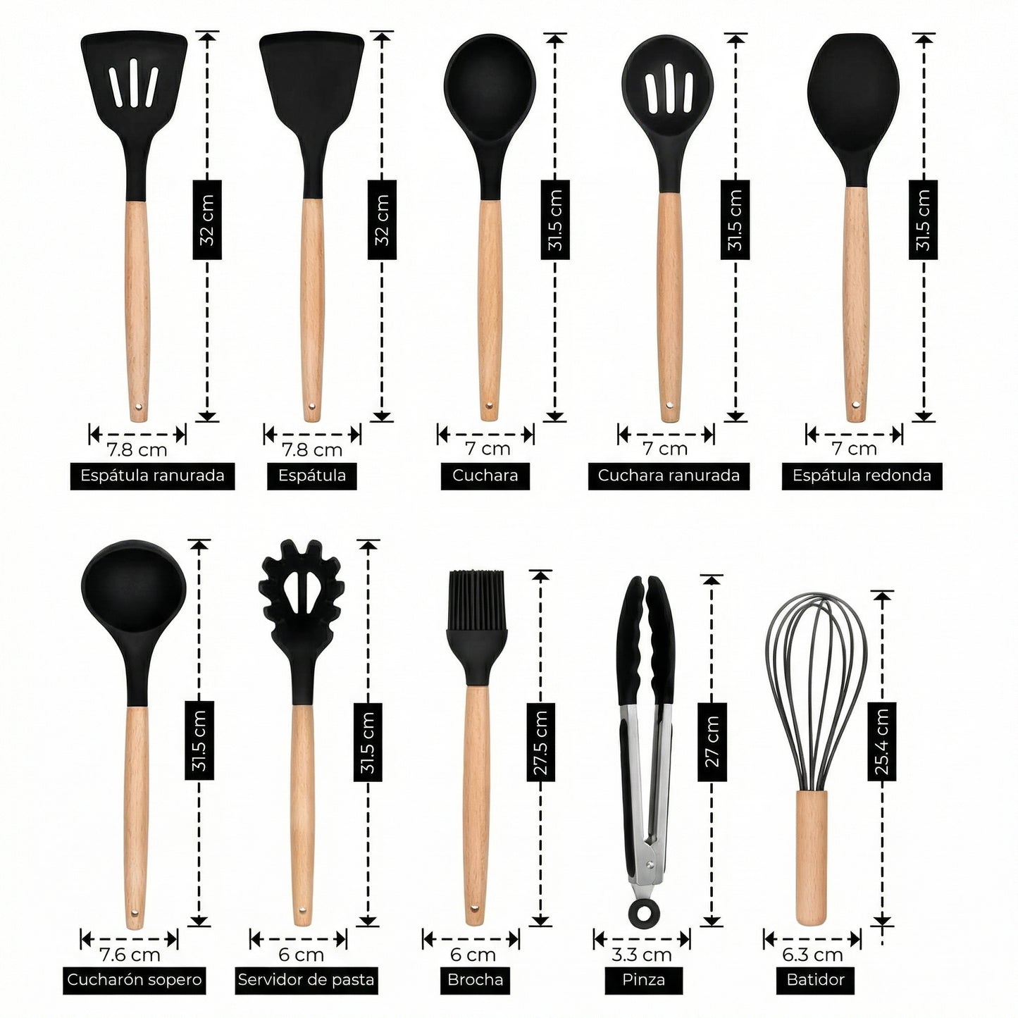 Kit Profesional de Utensilios KT-70 con Soporte Premium