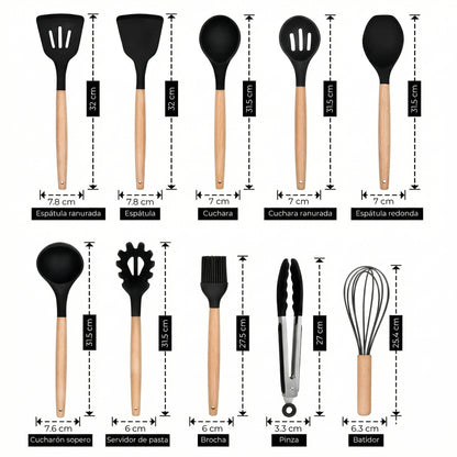 Kit Profesional de Utensilios KT-70 con Soporte Premium
