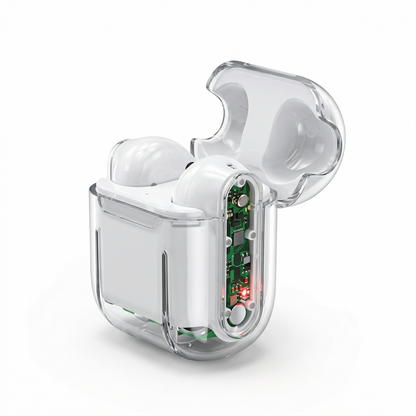 Audífonos True Wireless F-90 Diseño Transparente