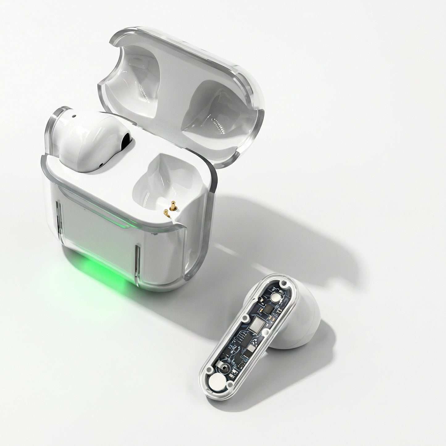 Audífonos True Wireless F-90 Diseño Transparente