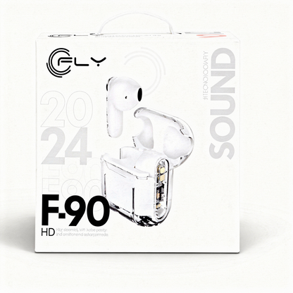 Audífonos True Wireless F-90 Diseño Transparente