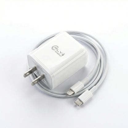 Cargador Rápido C-390 PD 20W 2 en 1 USB-C + USB-L