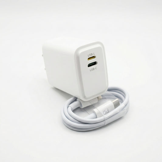 Cargador Rápido C-390 PD 20W – 2 en 1 USB-C + USB-L