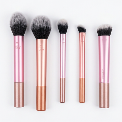 Set 5 Brochas Face Essentials ACP-090  Suaves, Prácticas y Profesionales