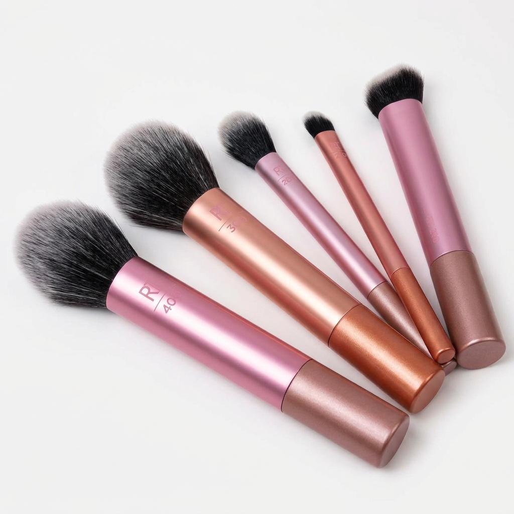 Set 5 Brochas Face Essentials ACP-090  Suaves, Prácticas y Profesionales