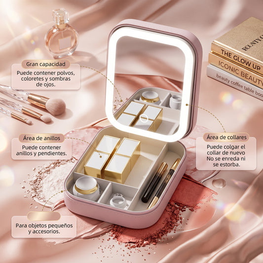 Organizador Beauty Box LED – Maquíllate con Mejor Luz, Donde Sea